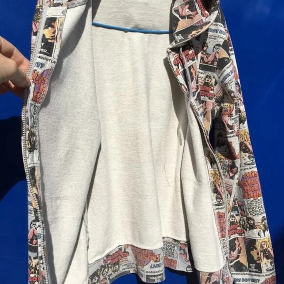 Hysteric Glamour Women's Unisex Colorful Comic Graphic Zip-Up Hoodie Jacket M L - Picture 11 of 13